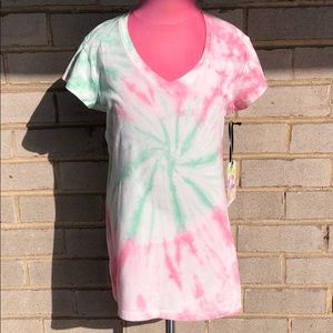 Splash Spiral Tie-Dye Top Size Junior Medium NWT